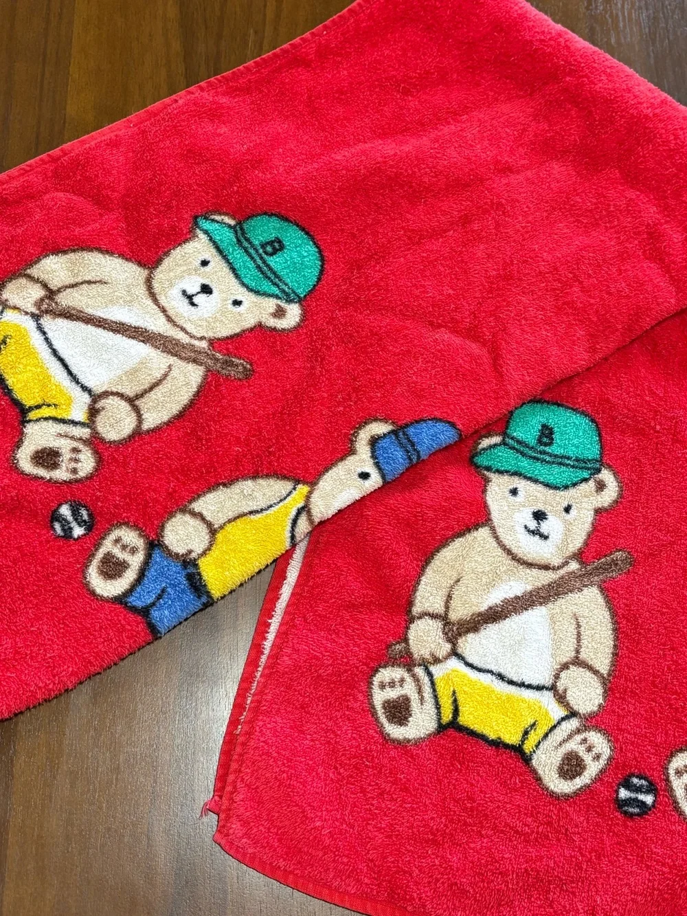 Vintage Hilasal Baseball Teddy Bears Bath/Swim towel